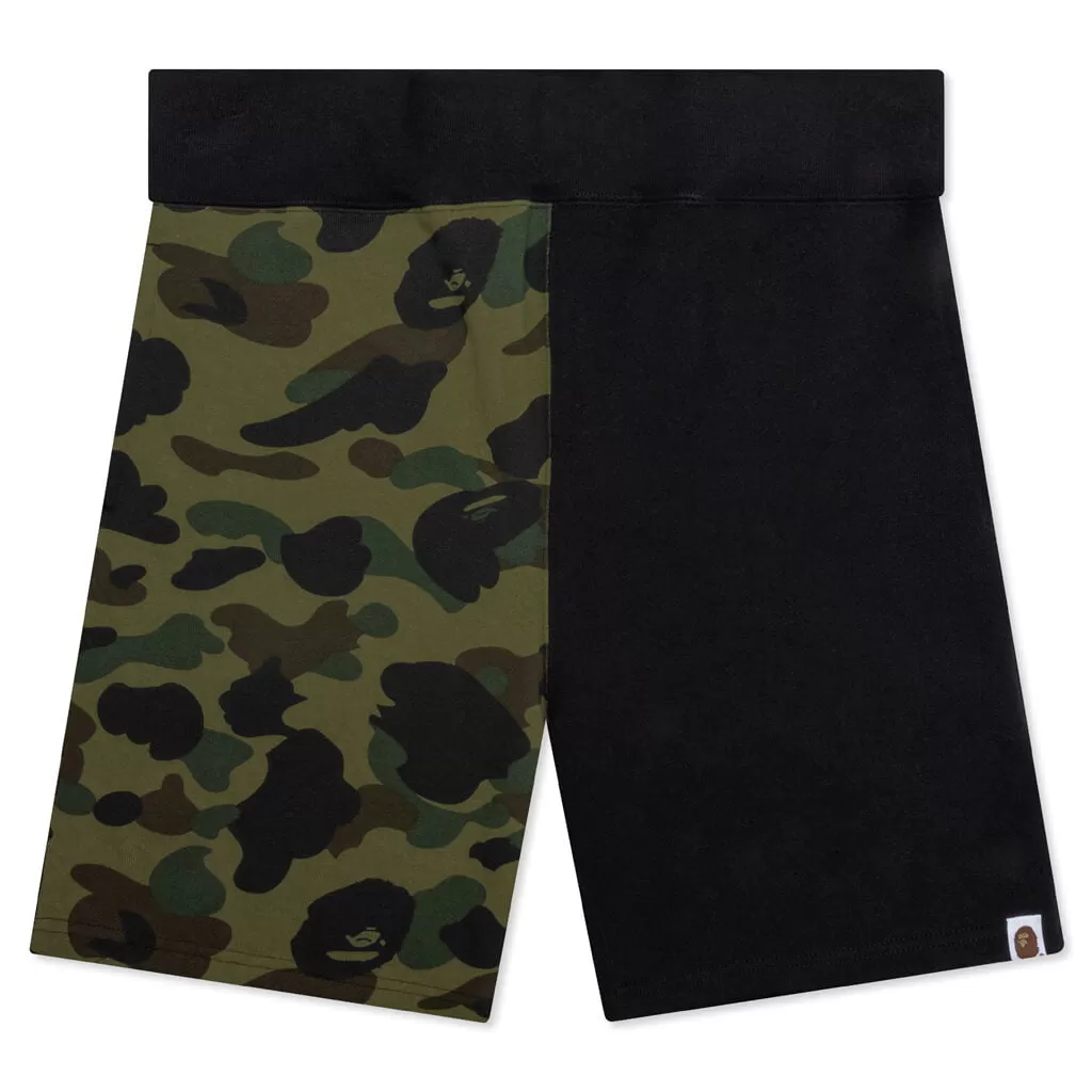 1st Camo Back Shark Sweat Shorts - Green