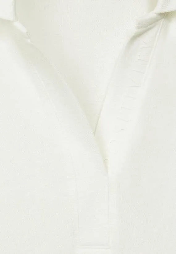 321113- Piqué Polo Shirt- Vanilla White- Cecil