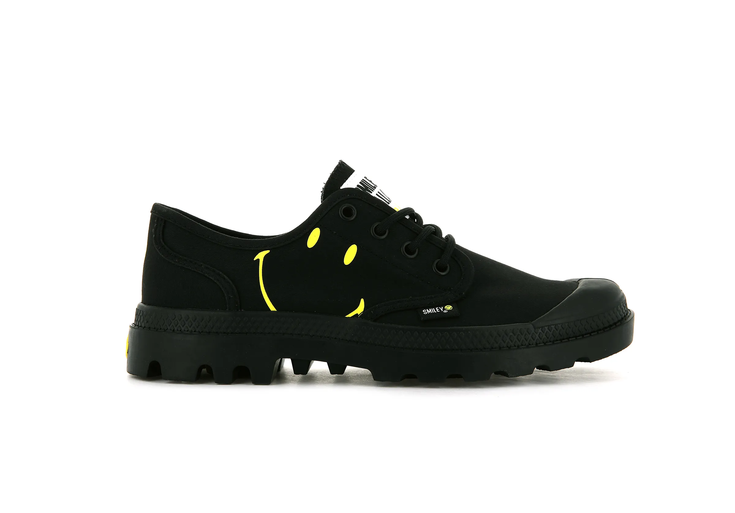 77080-008-M | SMILEY  PAMPA OXFORD BE KIND | BLACK/BLACK