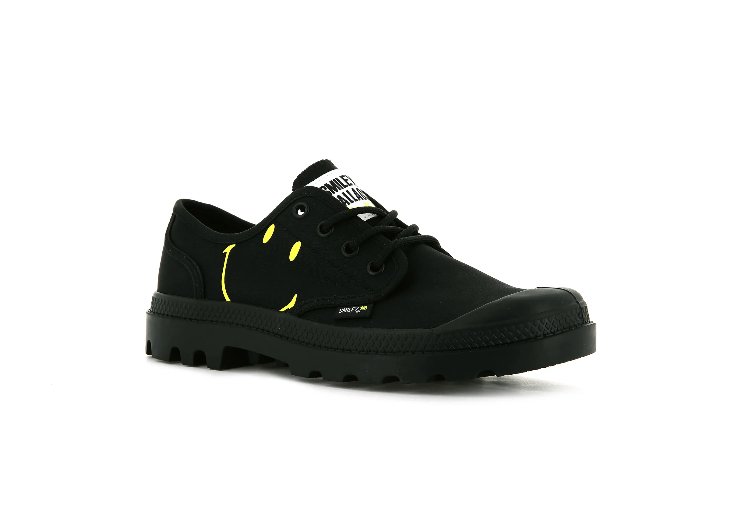 77080-008-M | SMILEY  PAMPA OXFORD BE KIND | BLACK/BLACK