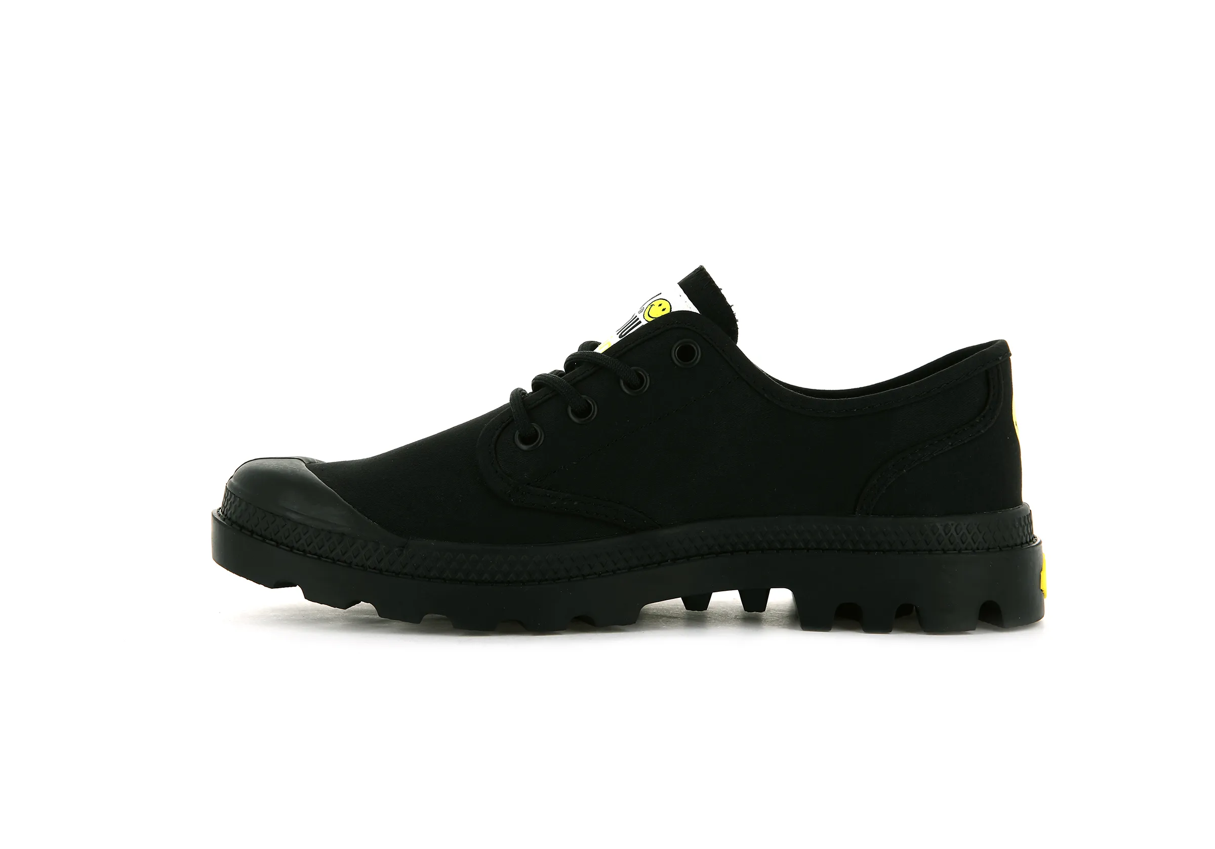 77080-008-M | SMILEY  PAMPA OXFORD BE KIND | BLACK/BLACK