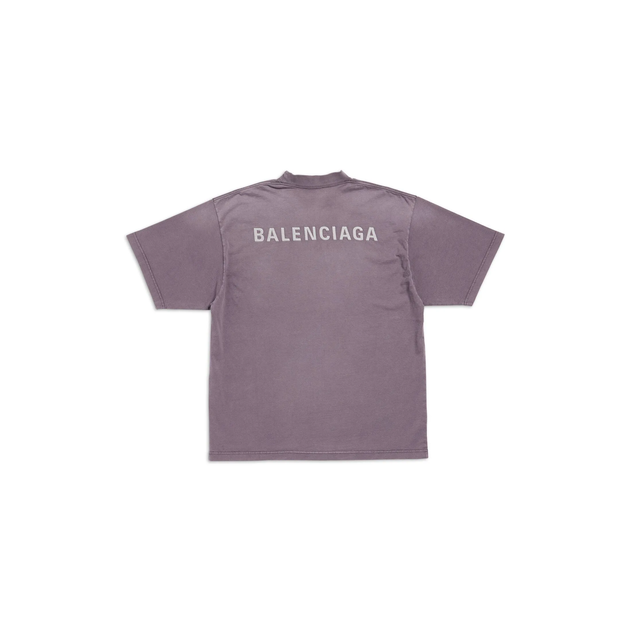 BALENCIAGA  |Balenciaga Back T-shirt Medium Fit in Faded Purple