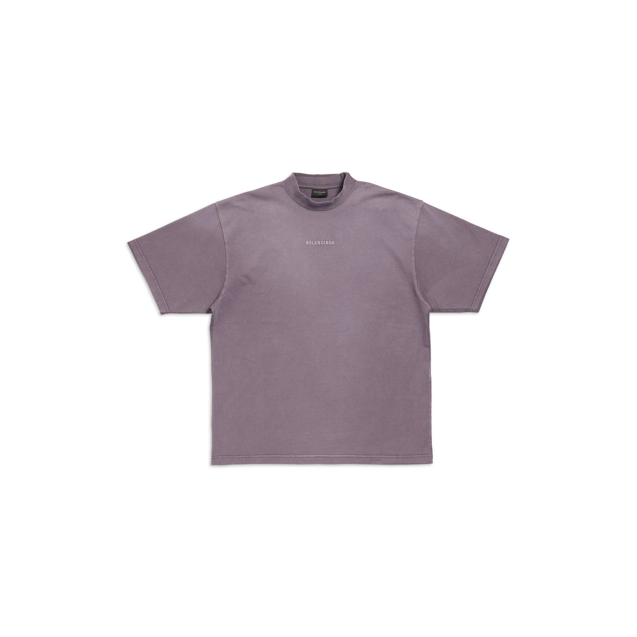 BALENCIAGA  |Balenciaga Back T-shirt Medium Fit in Faded Purple