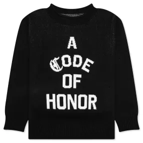 Code of Honor Sweater - Black