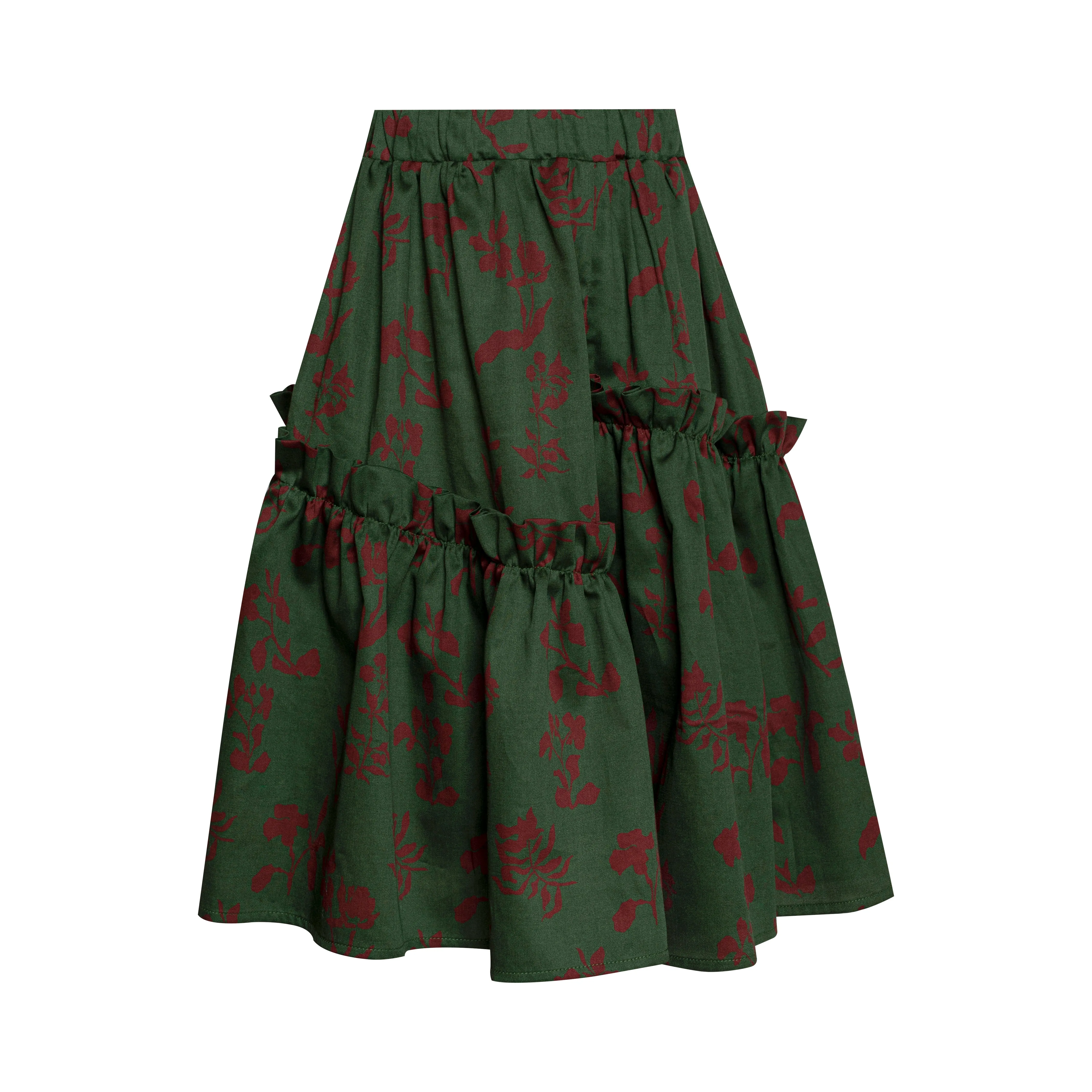 COTTON SKIRT DALE-Green