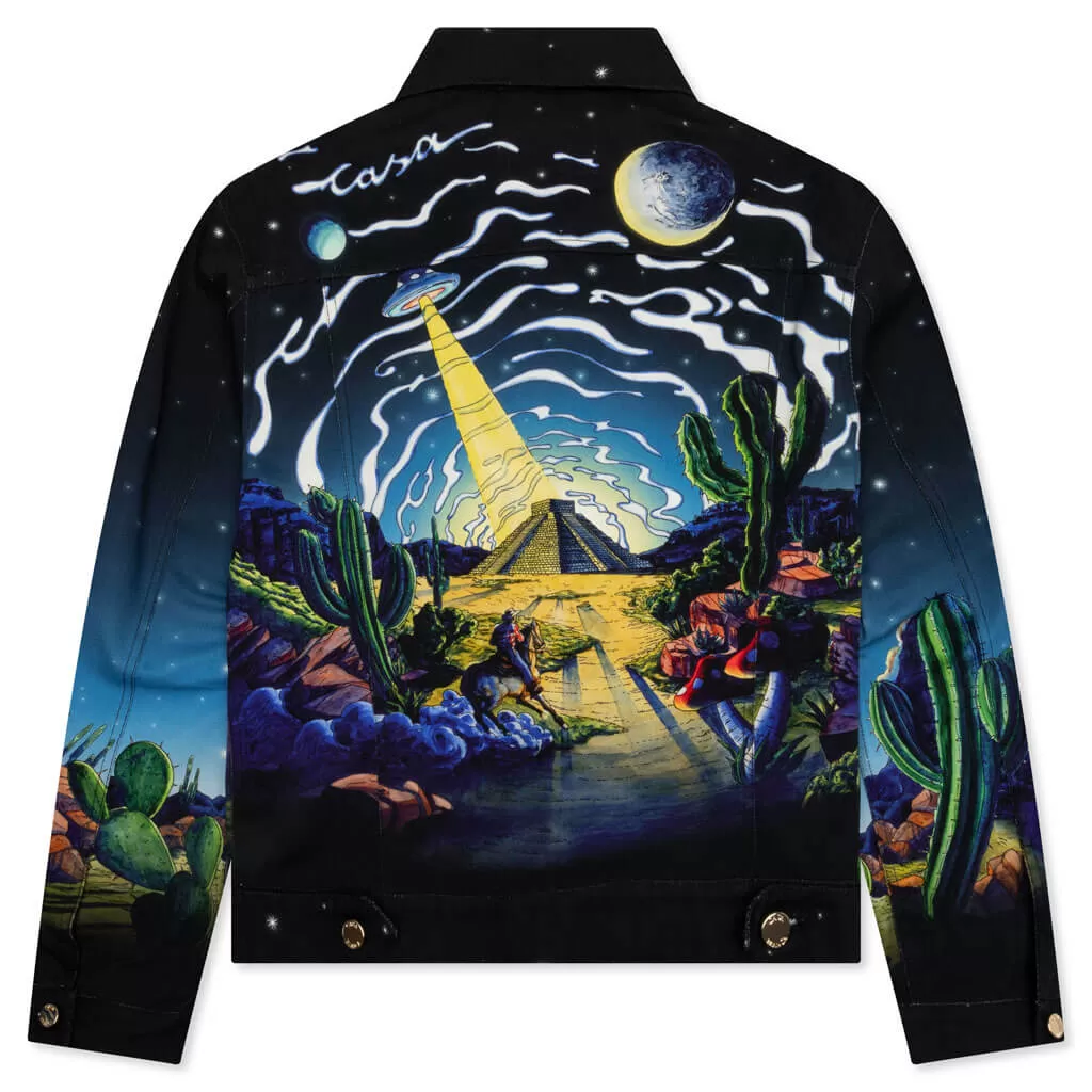 Cowboy De L'Espace Classic Denim Jacket - Printed Denim