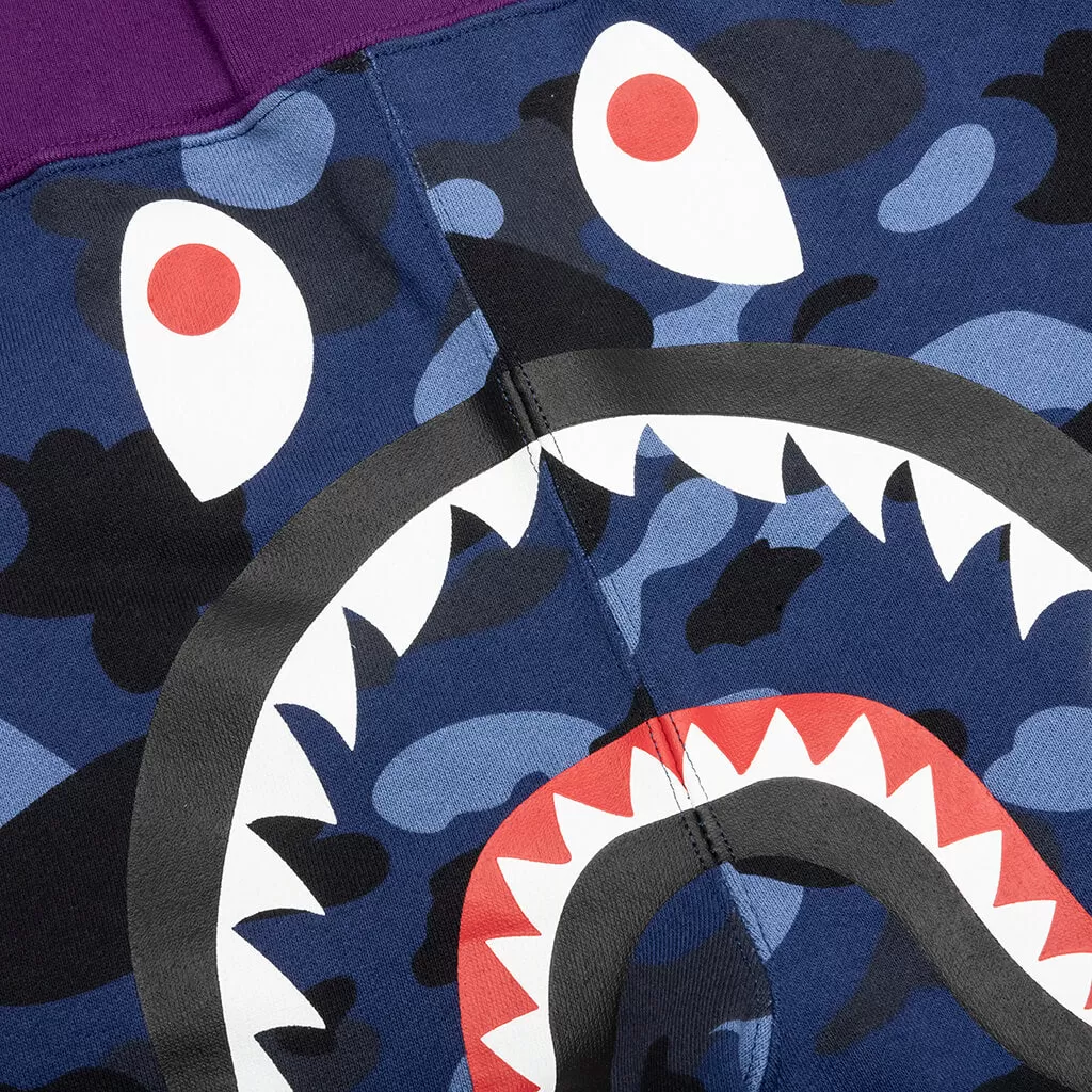 Crazy Camo Shark Sweat Shorts - Navy