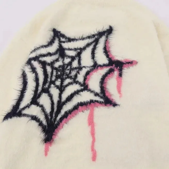 Disintegration 'Poison' Oversized Spider Knit Sweater