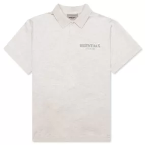 Essentials Kid's S/S Polo - Light Heather Oatmeal