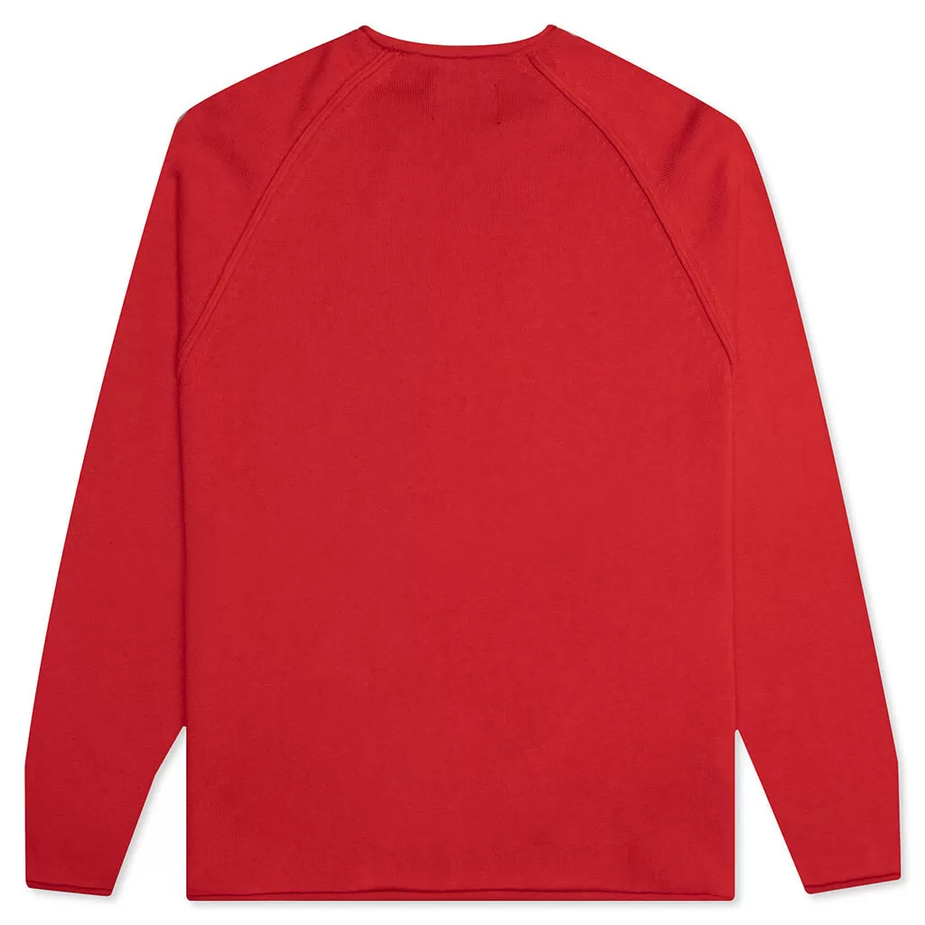 Exposed Seam Sweater - Red