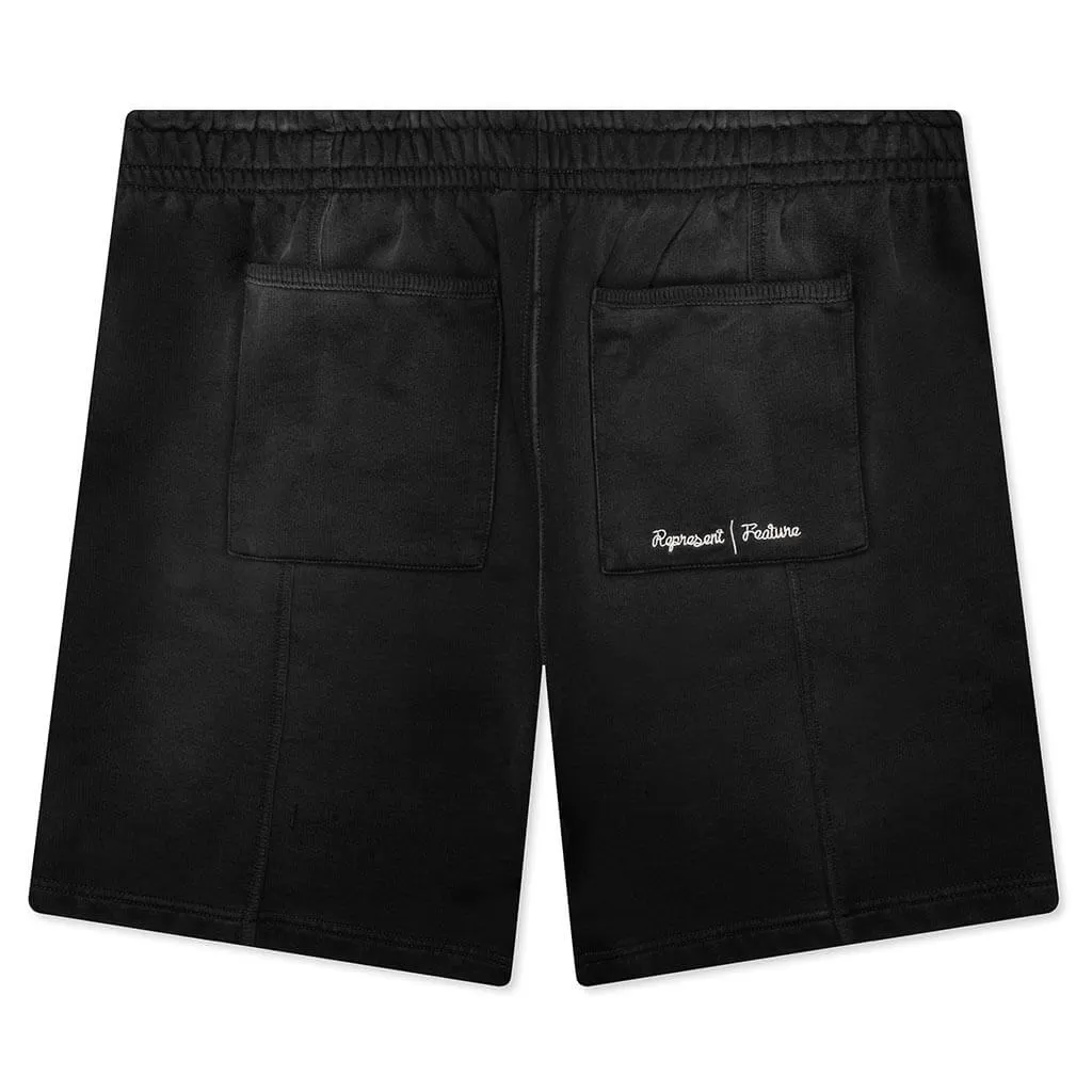 Feature x Represent Sweat Shorts - Stained Black