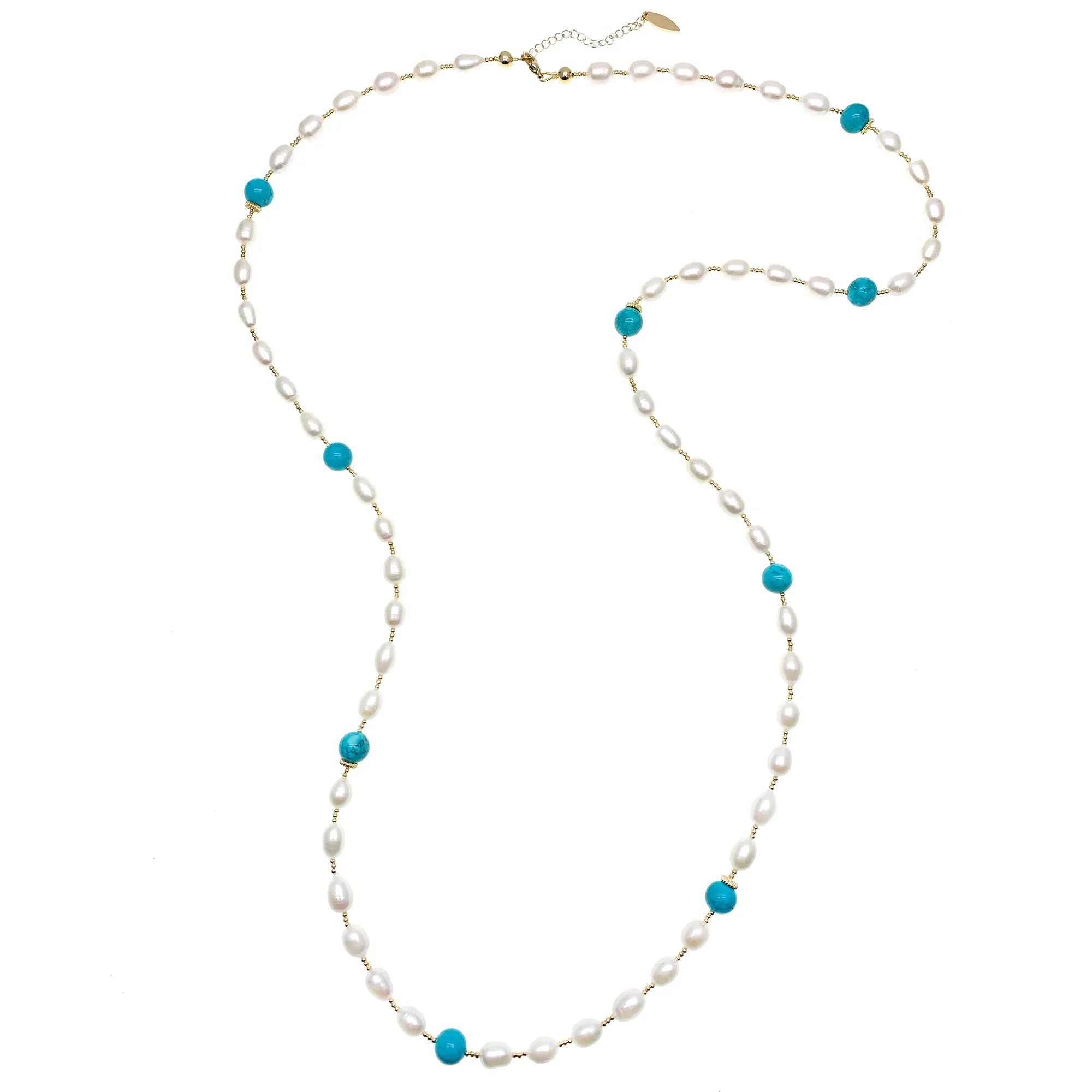 Freshwater Pearls With Amazonite Multi-way Necklace GN026