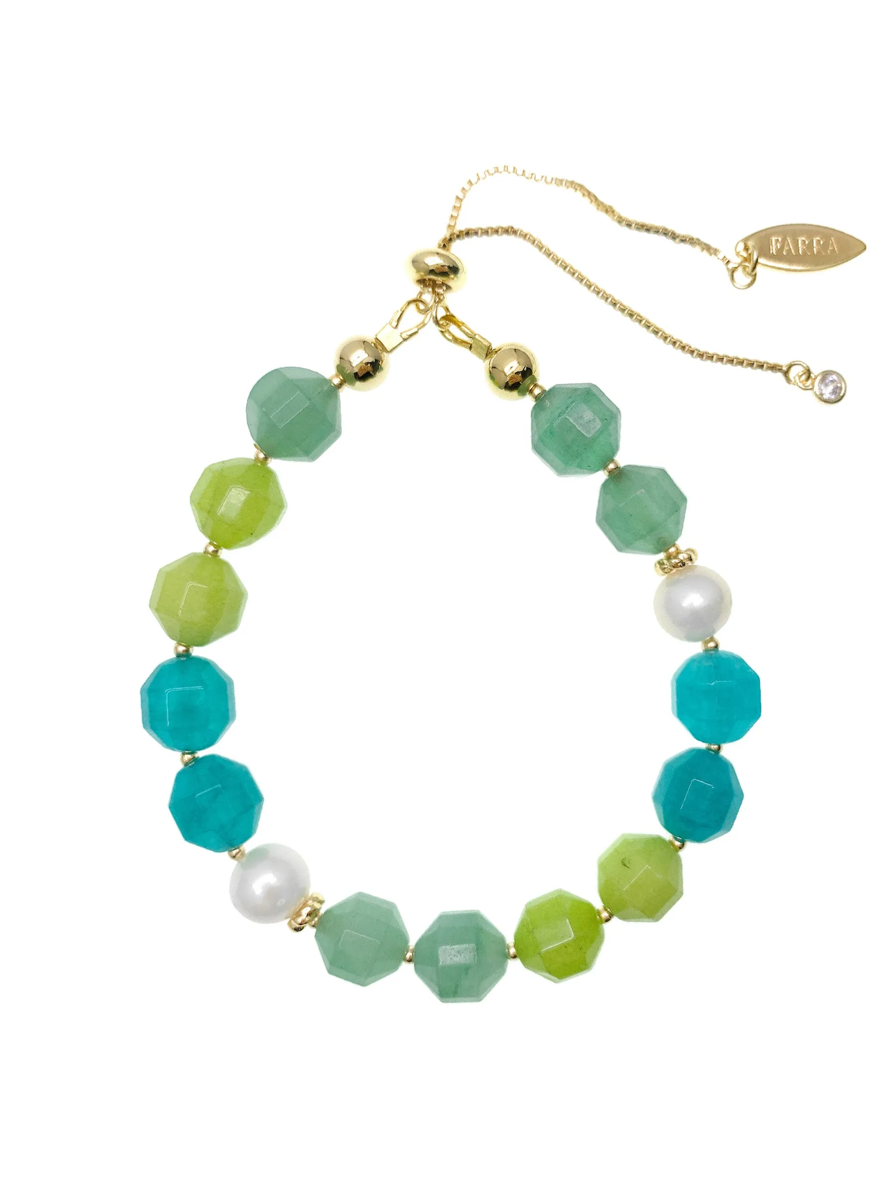 Green And Blue Jade Adjustable Bracelet HB001