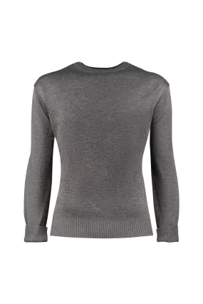 Grey Merino Crewneck Sweater