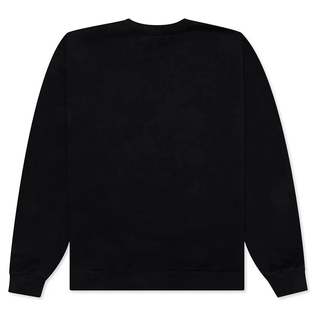 Heart Script Crewneck Sweater - Black