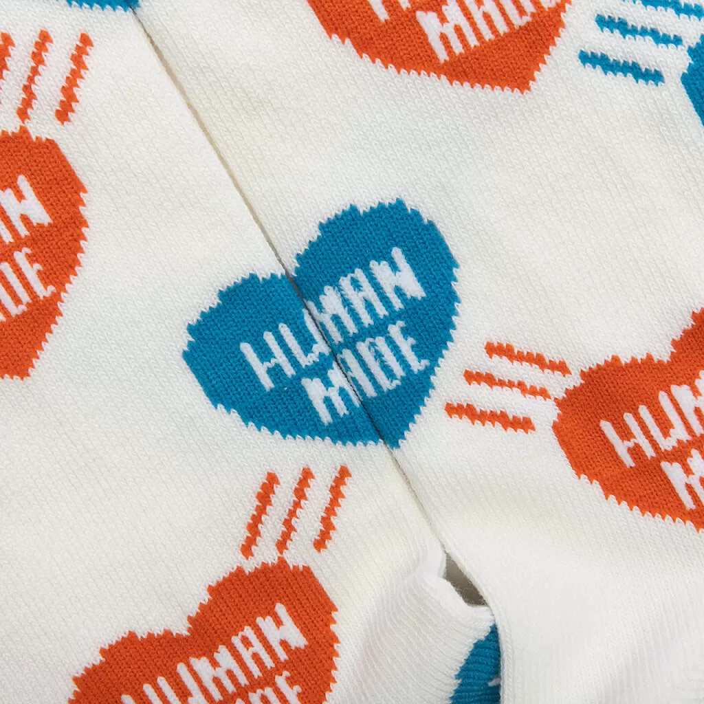 Heart Socks - Orange