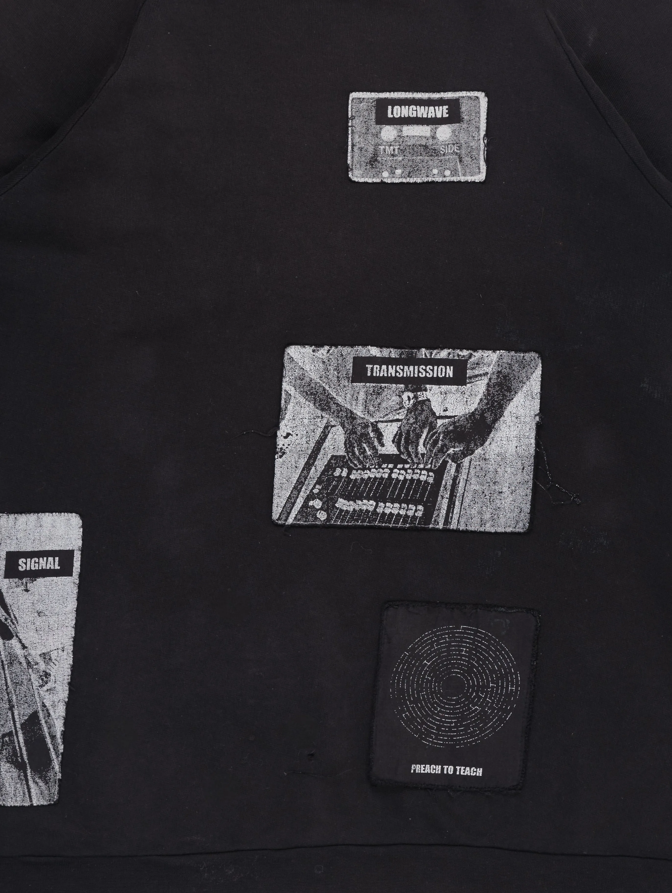 'History of the World' Avant-garde Patched Crewneck