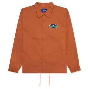 King Logo Twill Coaches Jacket - Rust