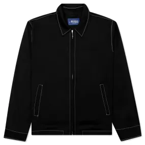 Lightweight Wool Harrington Jacket - Charcoal