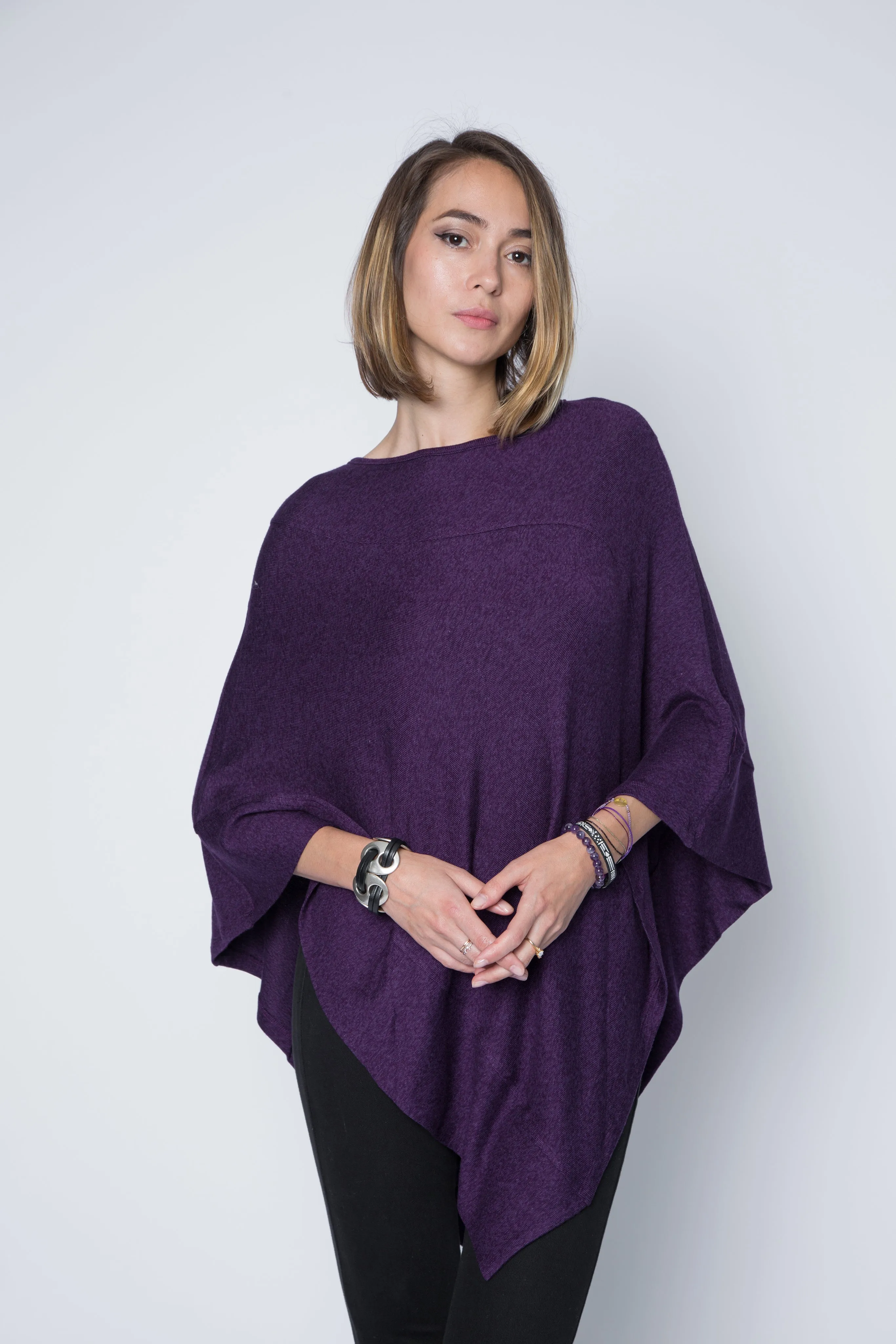 Long Poncho Sweater Wrap and Shawl