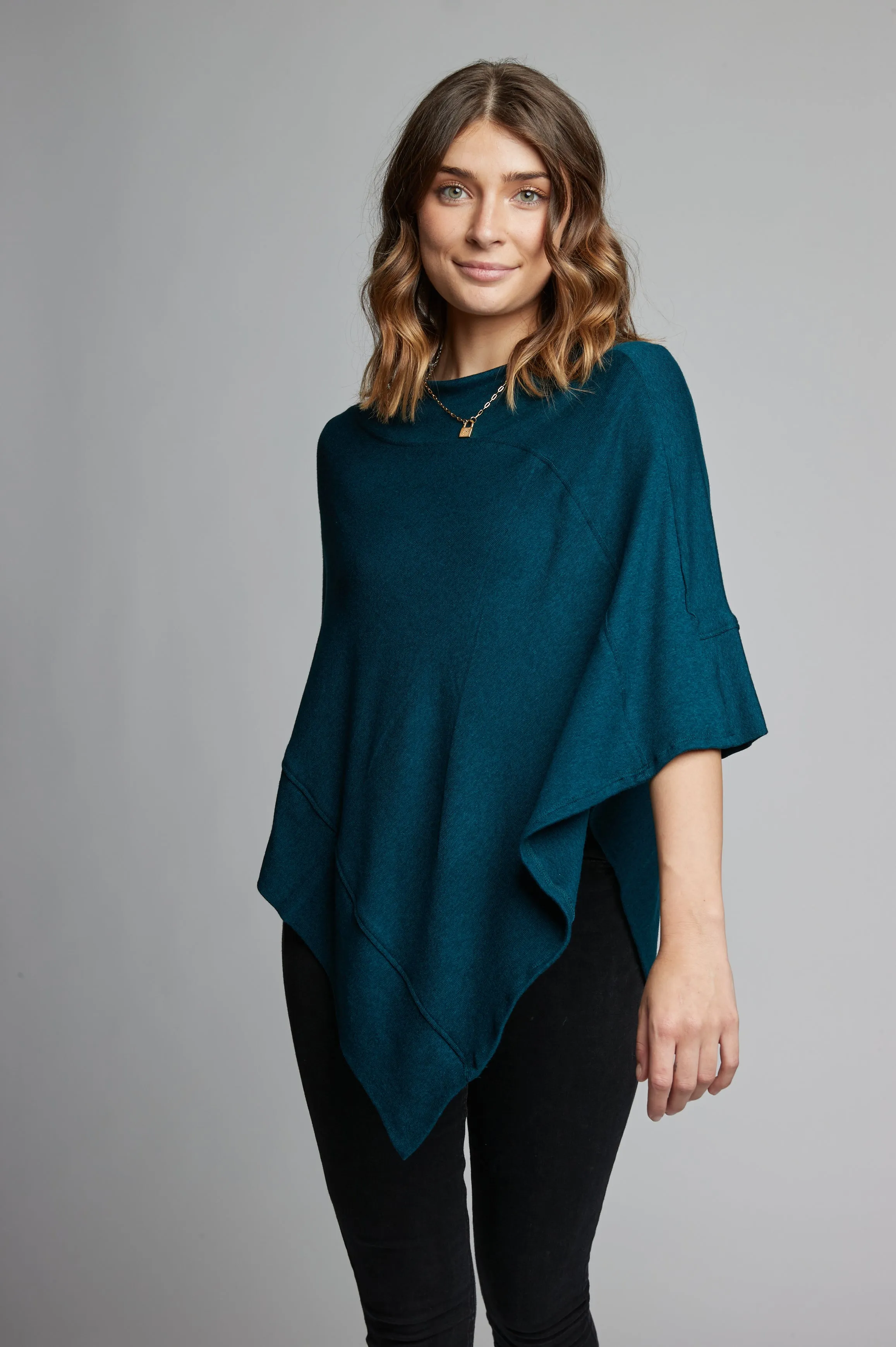 Long Poncho Sweater Wrap and Shawl