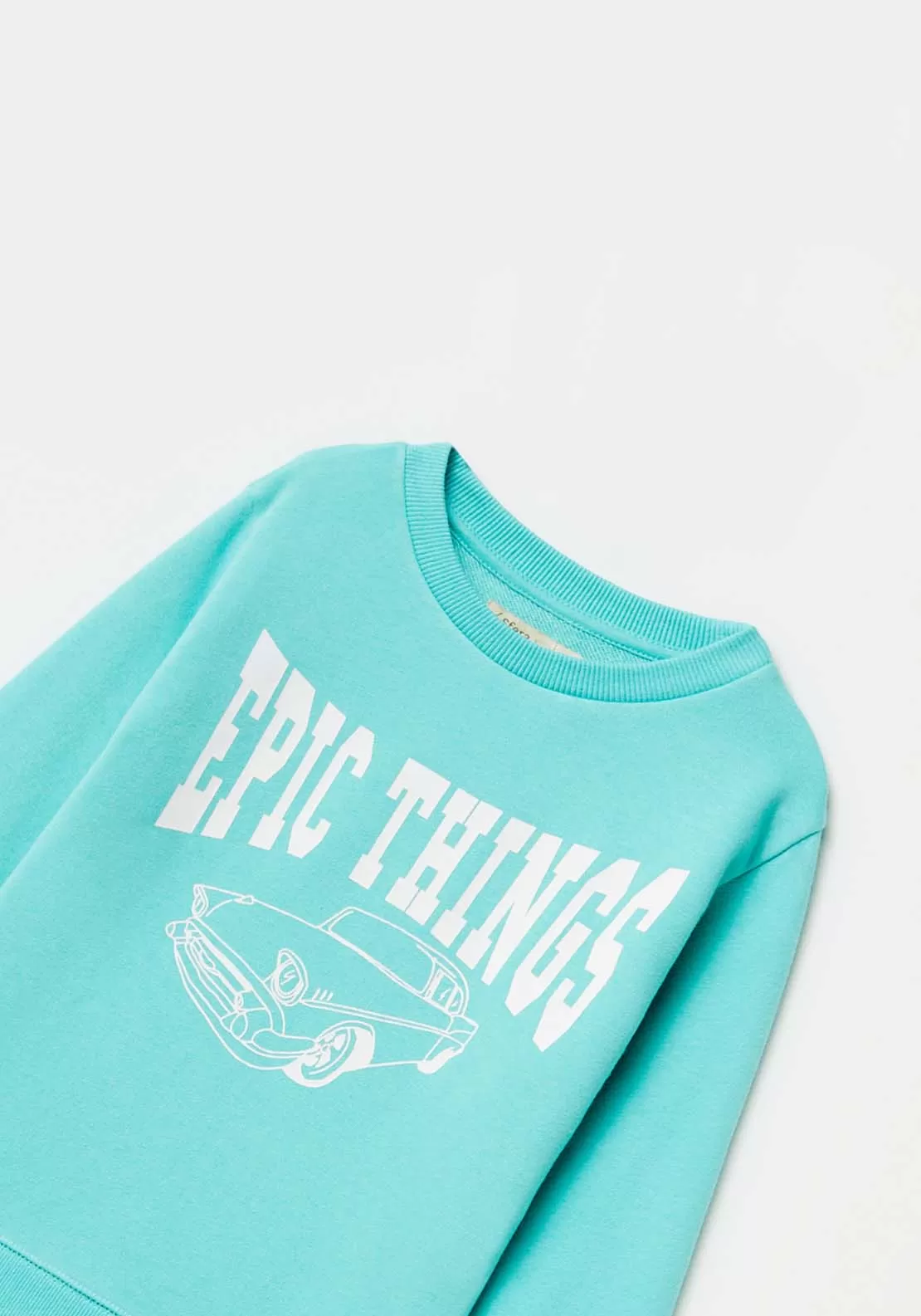 Long Sleeve Car Sweatshirt - Blue