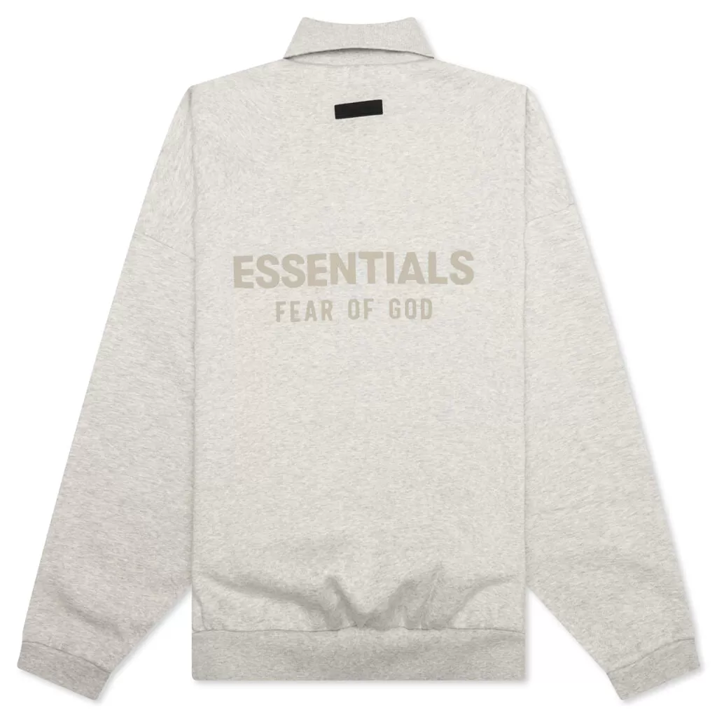 L/S Polo - Light Heather Grey