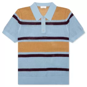 Mindo Knit Polo - Light Blue