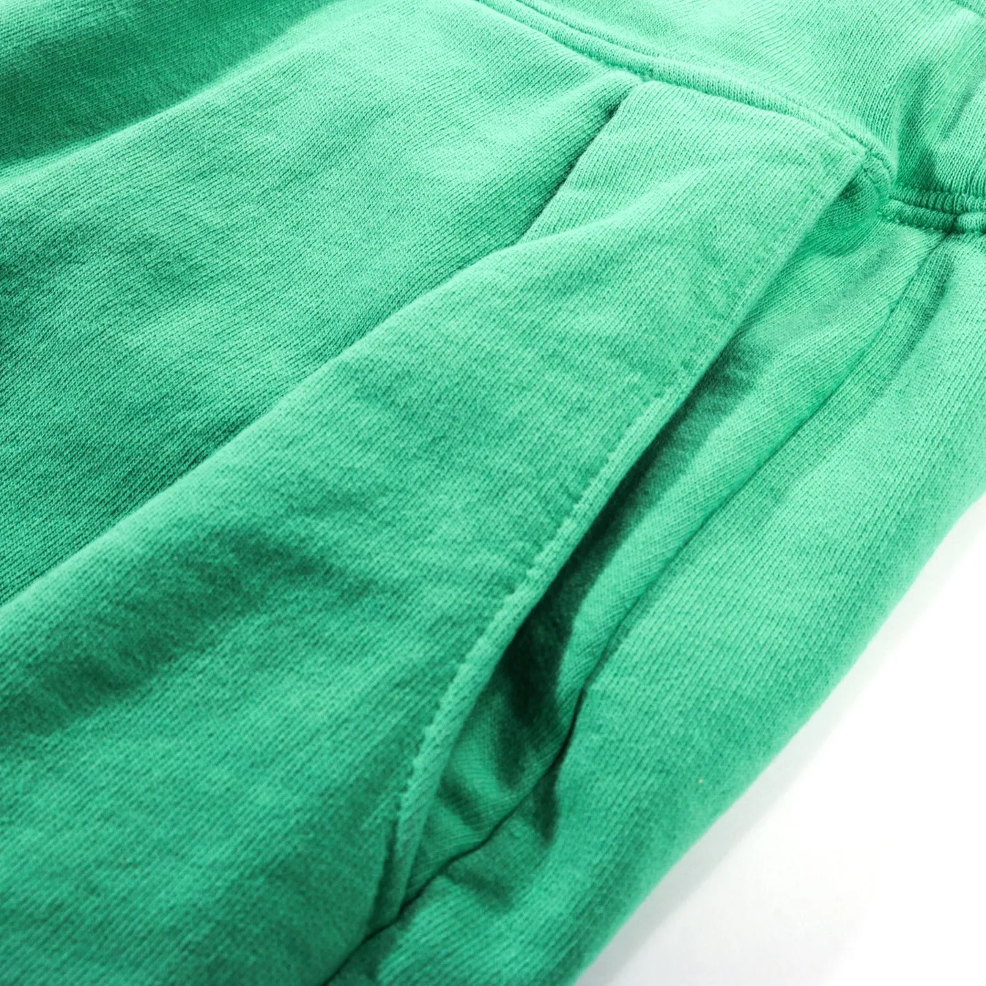 MONITALY FRENCH TERRY PLEATED SHORTS GREEN