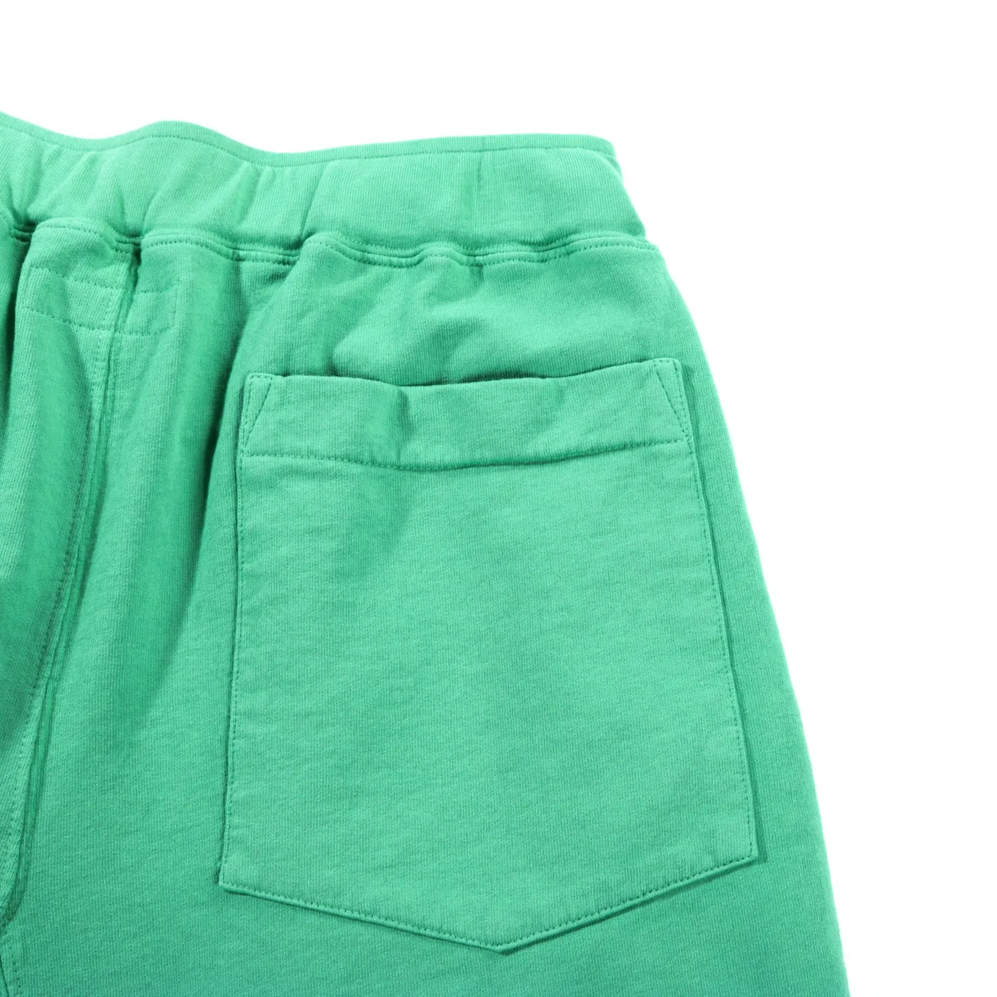 MONITALY FRENCH TERRY PLEATED SHORTS GREEN