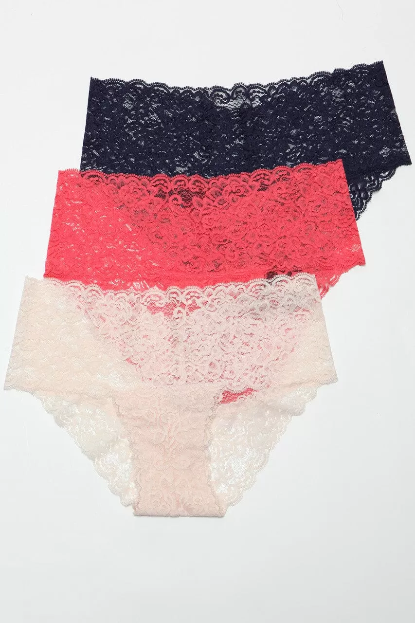 Multiple Low Rise Lace Panty Pack