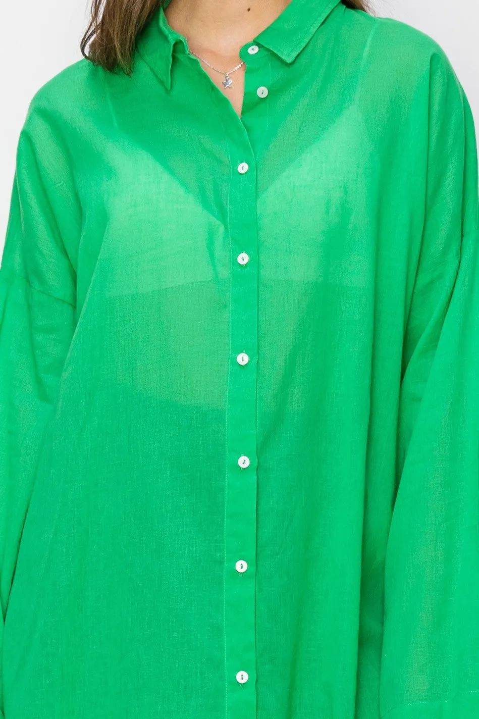 OVERSIZE COTTON LONG SLEEVE SHIRT