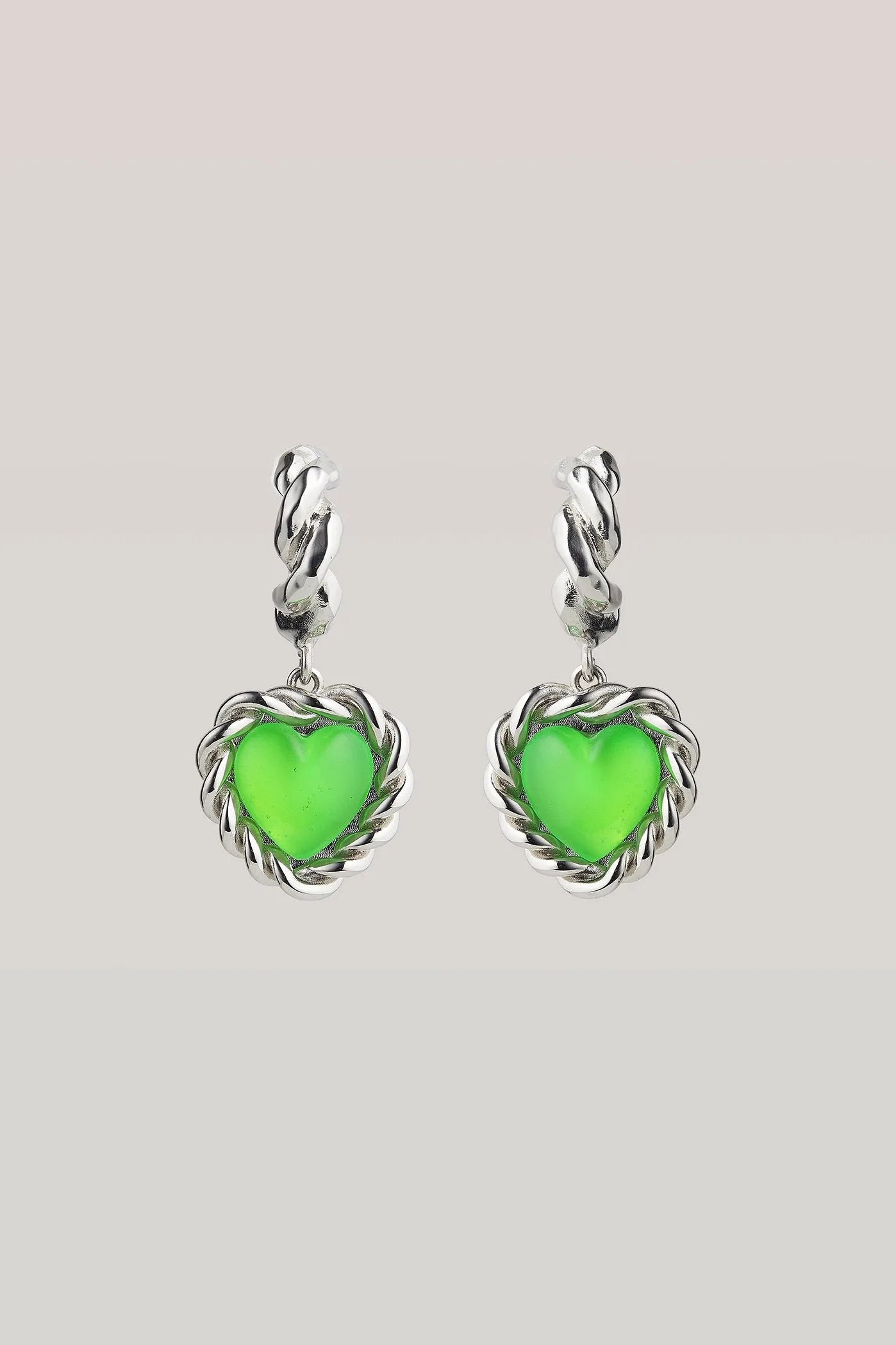 Pack Limelight Neon Green Earrings + Limelight Neon Green Necklace