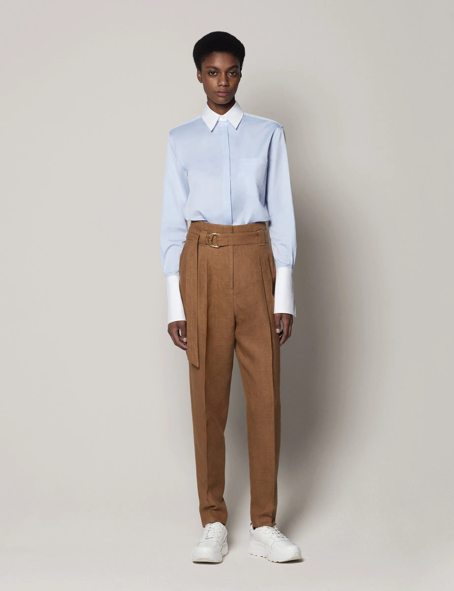 Paper Bag Pleated Trouser