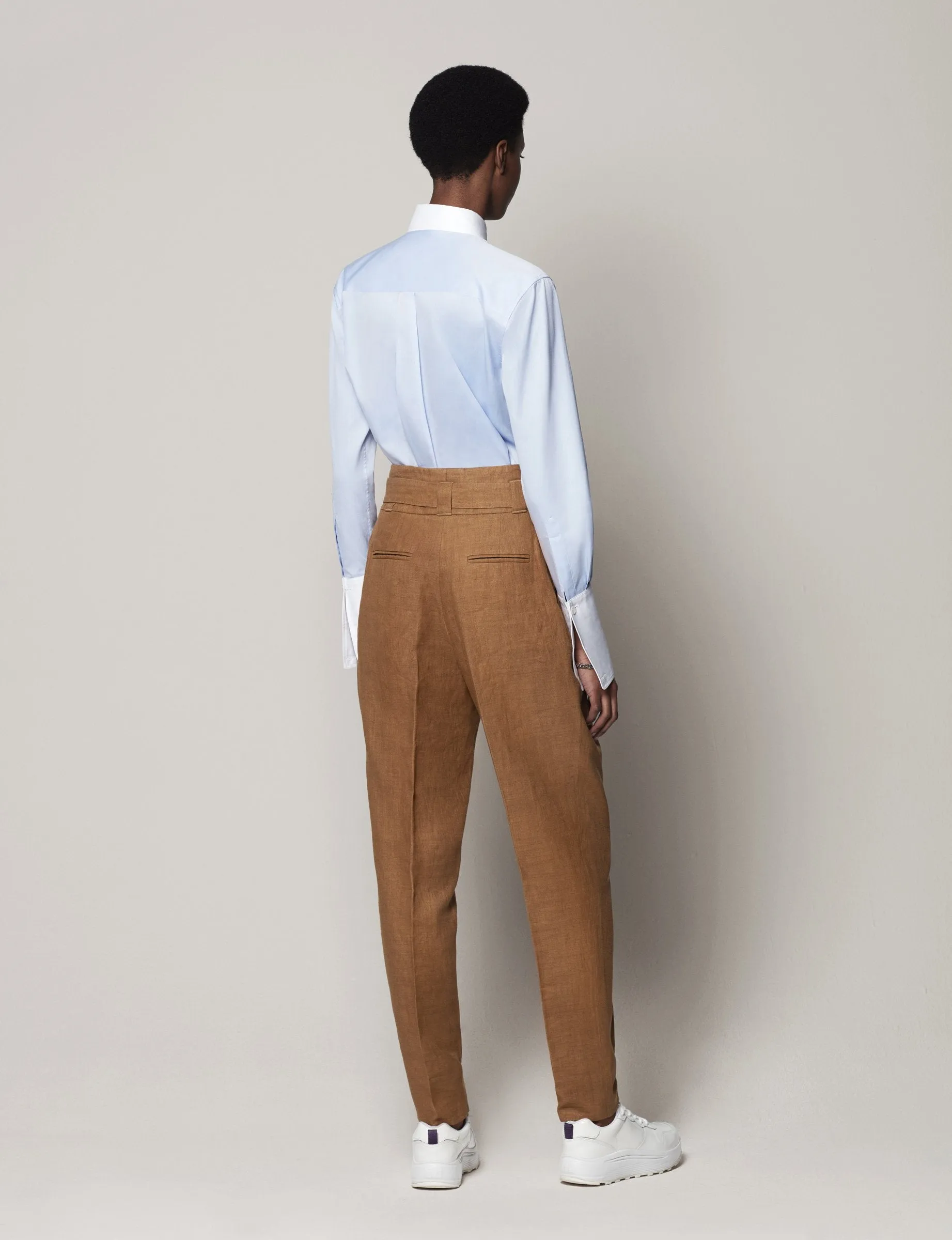 Paper Bag Pleated Trouser