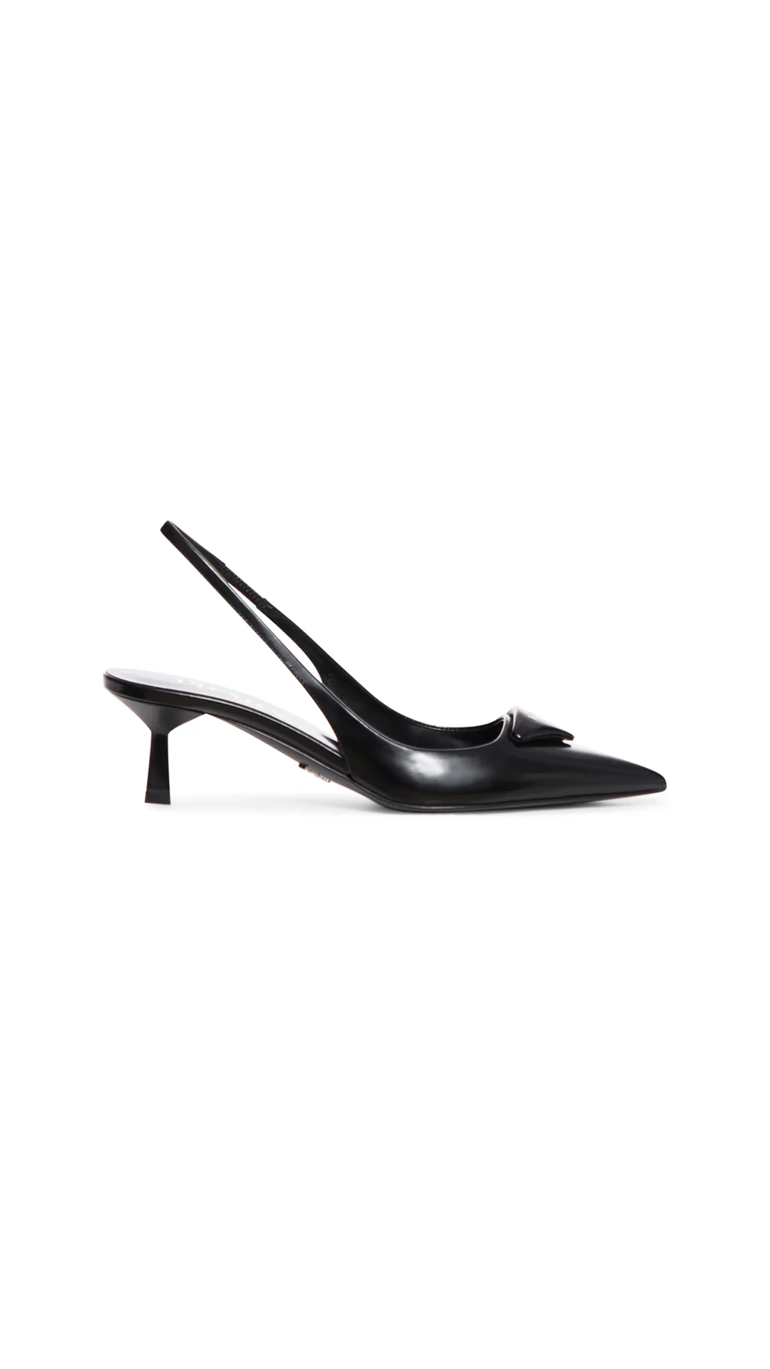 Patent Leather Slingback Pumps - Black