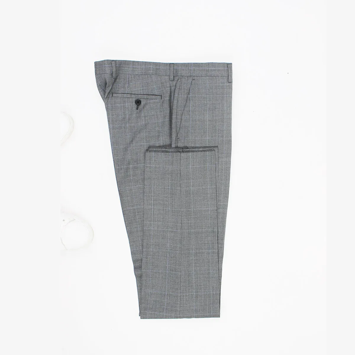 Paul Smith - Soho Tailored Fit Suit in Grey/Blue Check