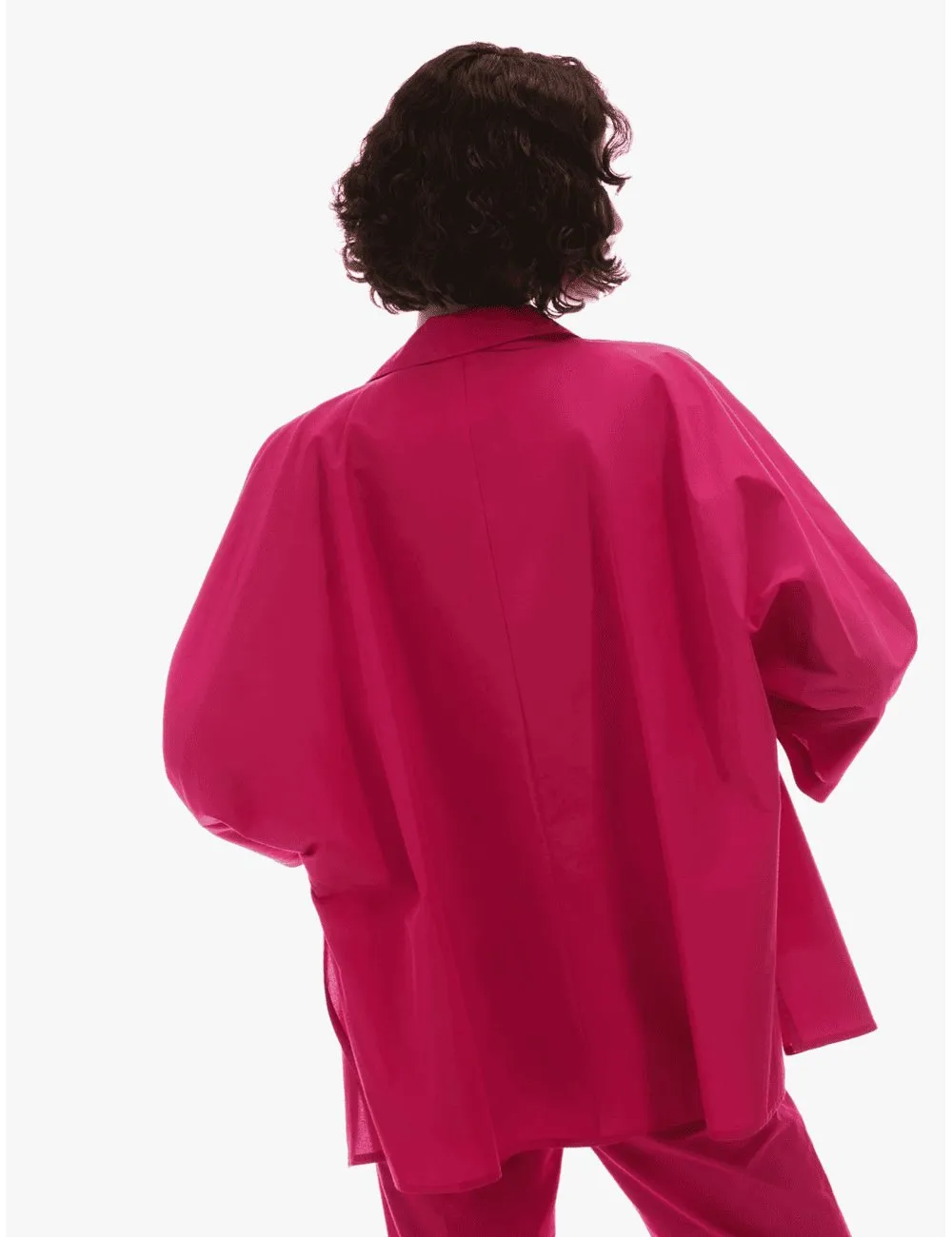 Pennyblack - Camicia oversize in taffettà fucsia