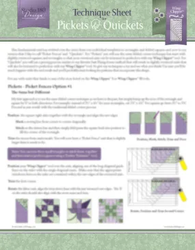 Pickets & Quickets Technique Sheet