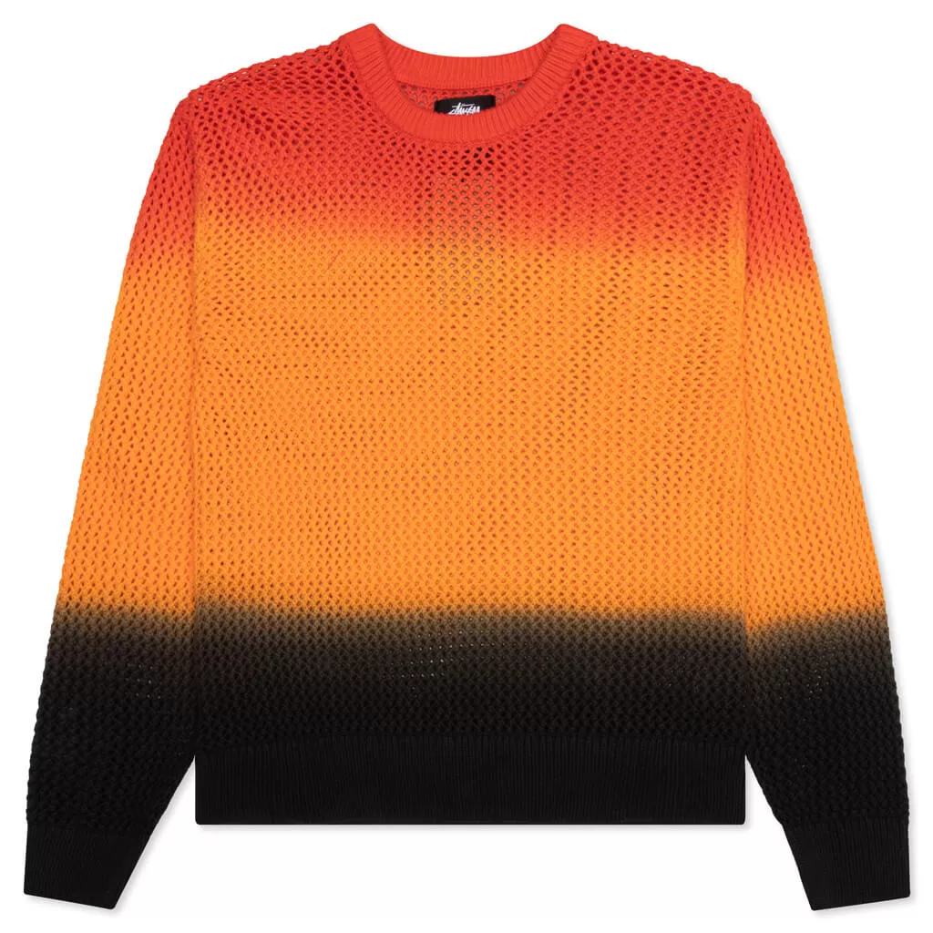 Pigment Dyed Loose Gauge Sweater - Lava