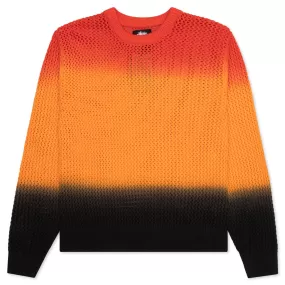 Pigment Dyed Loose Gauge Sweater - Lava