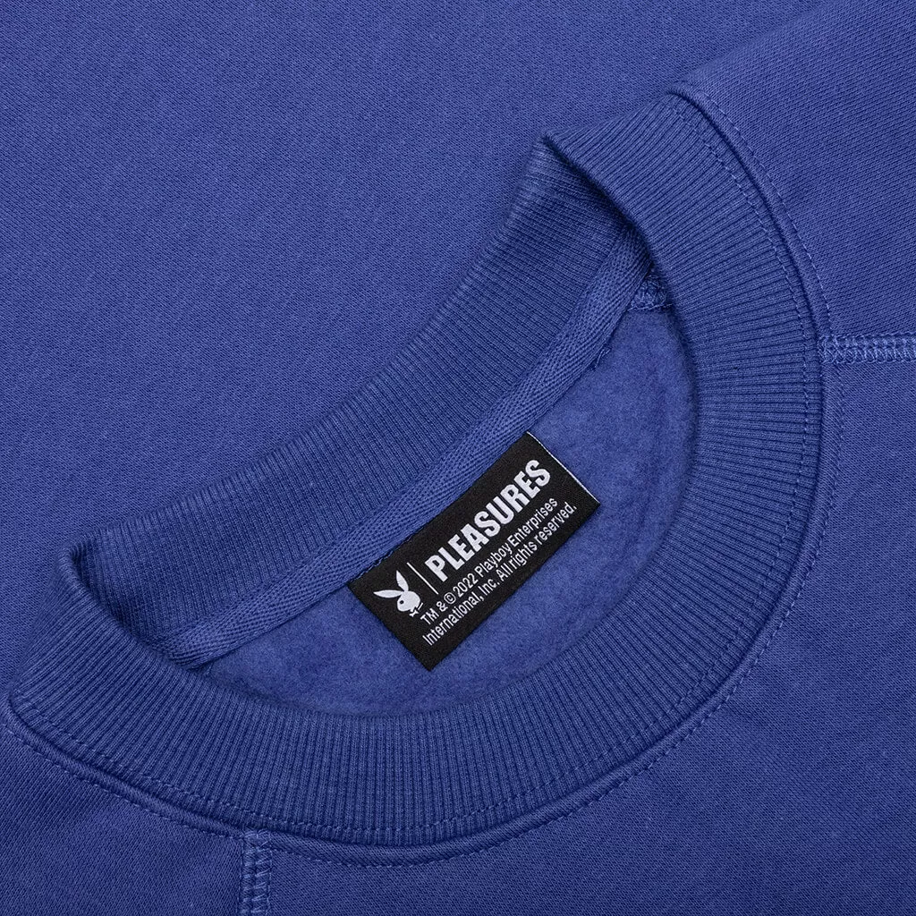 PLEASURES x Playboy Bunny Logo Crewneck - Purple