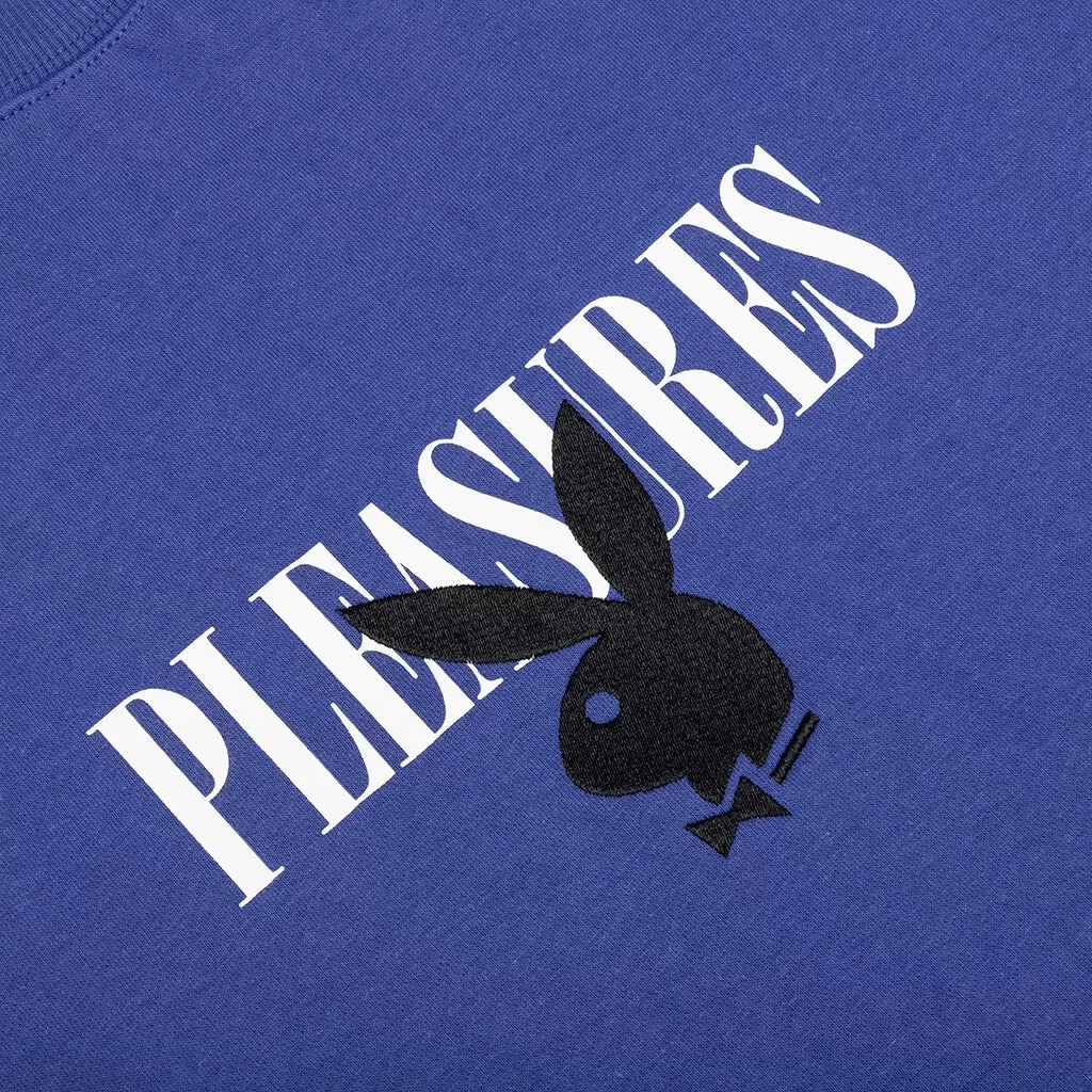 PLEASURES x Playboy Bunny Logo Crewneck - Purple