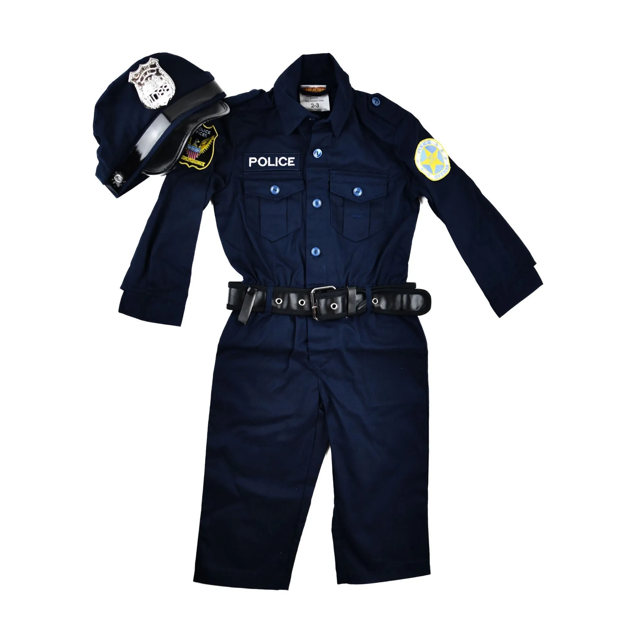 Police Officer Suit With Belt and Cap