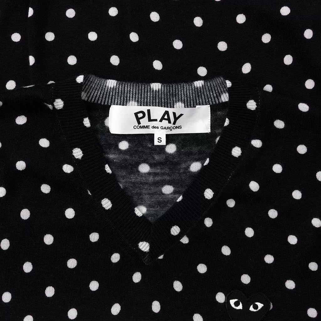 Polka Dot Sweater - Black