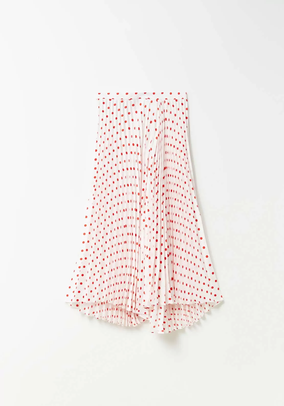 Polka dots pleated skirt