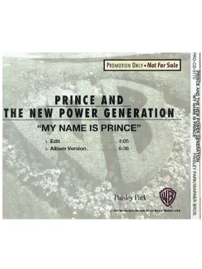 Prince – & The New Power Generation – My Name Is Prince Promotional Only CD Single 2 Track USA Release 1992