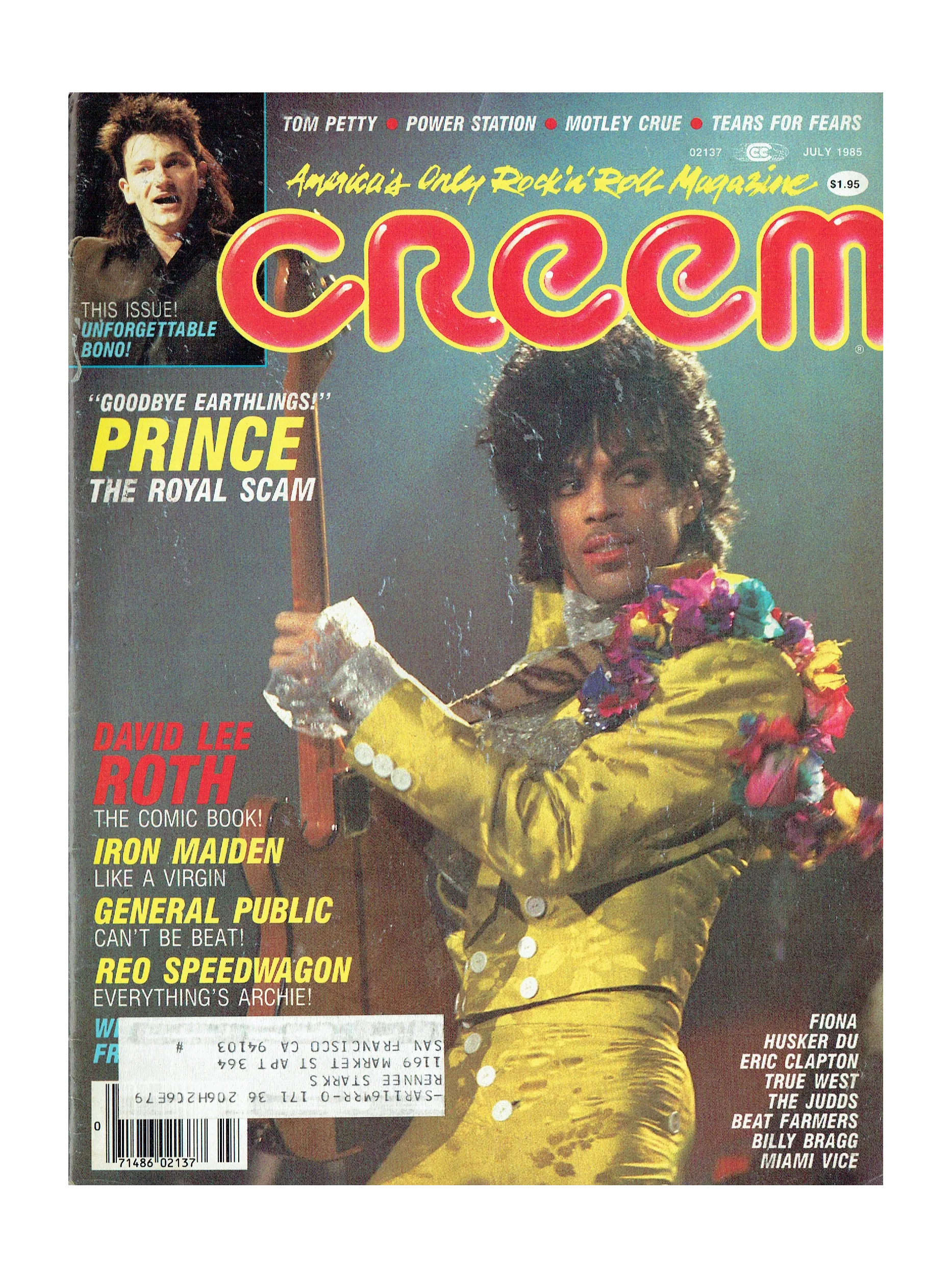 Prince – Cream Magazine July 1985 Prince Cover & 6 Page Article