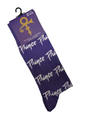 Prince – Purple Rain Logo Repeat Official Product 1 Pair Jacquard Socks NEW