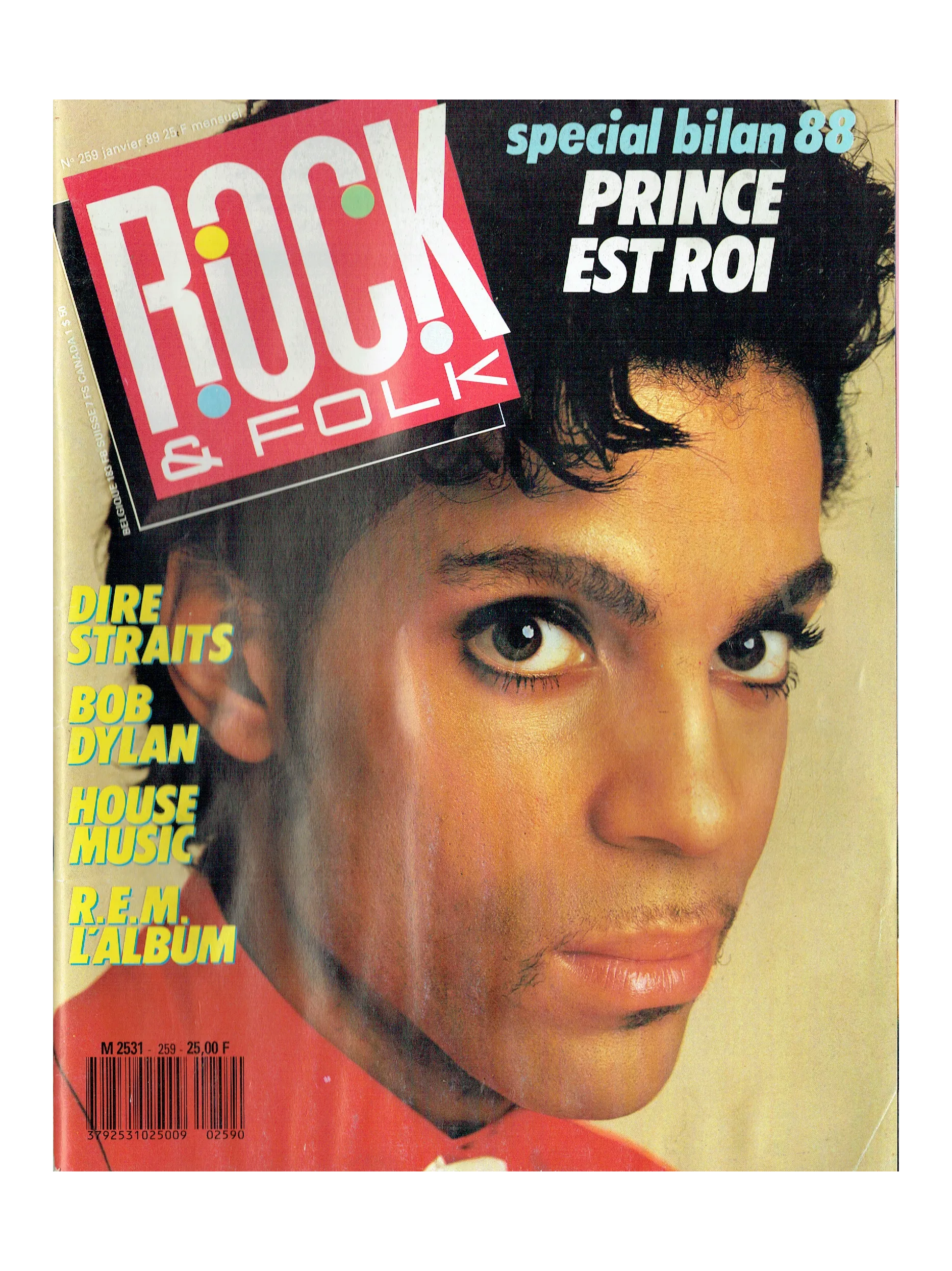 Prince – Rock & Folk Prince Is King Superb Cover French Magazine 1988